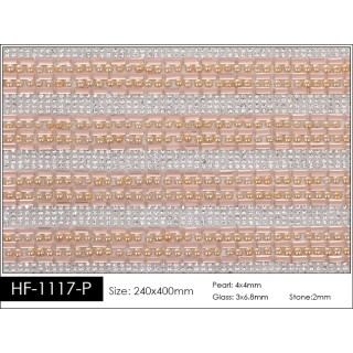 Pedrería con Estilo HF-1117-P aplicación a base de calor.