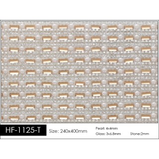 Pedrería con Estilo HF-1125-T aplicación a base de calor.