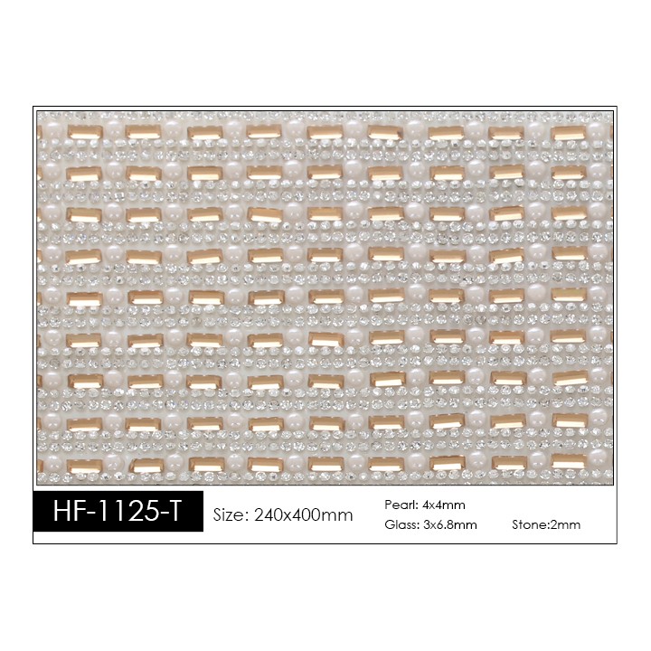 Pedrería con Estilo HF-1125-T aplicación a base de calor.