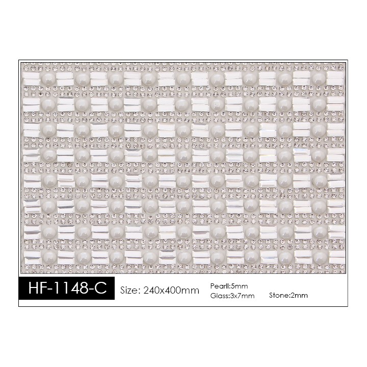 Pedrería con Estilo HF-1148-C aplicación a base de calor.