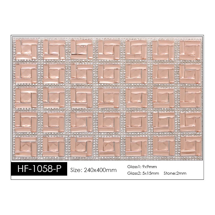 Pedrería con Estilo HF-1058-P aplicación a base de calor.