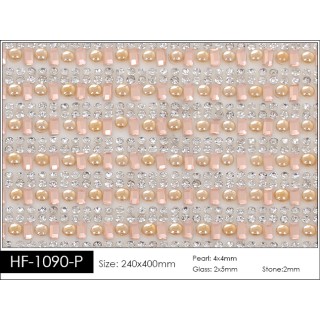 Pedrería con Estilo HF-1090-P aplicación a base de calor.
