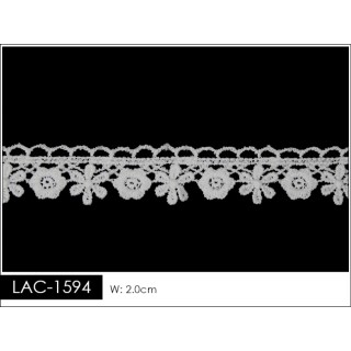 Guipur LAC-1594 Encaje en Fibra de Leche: Escalera, Estrella y Rombos