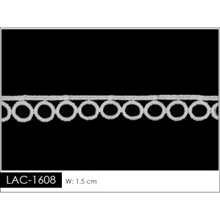 Guipur LAC-1608 Encaje en Fibra de Leche: Escalera, Estrella y Rombos