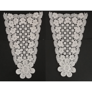 Guipur Manga LAC-2092. Elegancia en Fibra de Leche - Flores, Abanico