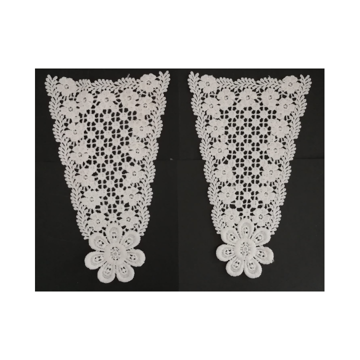 Guipur Manga LAC-2092. Elegancia en Fibra de Leche - Flores, Abanico