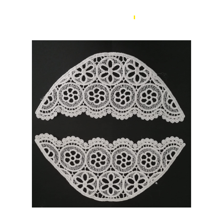 Guipur Manga LAC-2077. Elegancia en Fibra de Leche - Flores, Abanico