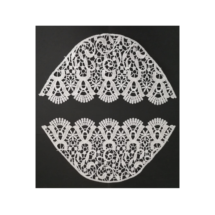 Guipur Manga LAC-2078. Elegancia en Fibra de Leche - Flores, Abanico