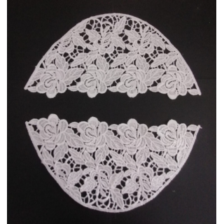 Guipur Manga LAC-2079. Elegancia en Fibra de Leche - Flores, Abanico