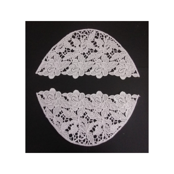 Guipur Manga LAC-2079. Elegancia en Fibra de Leche - Flores, Abanico