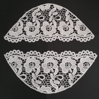 Guipur Manga LAC-2080. Elegancia en Fibra de Leche - Flores, Abanico