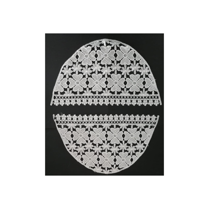 Guipur Manga LAC-2082. Elegancia en Fibra de Leche - Flores, Abanico