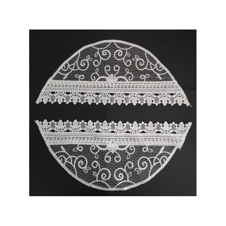 Guipur Manga LAC-2083. Elegancia en Fibra de Leche - Flores, Abanico