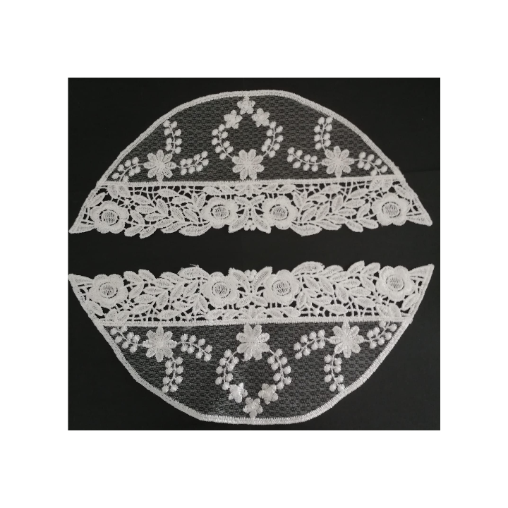 Guipur Manga LAC-2084. Elegancia en Fibra de Leche - Flores, Abanico