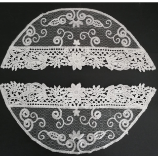 Guipur Manga LAC-2085. Elegancia en Fibra de Leche - Flores, Abanico