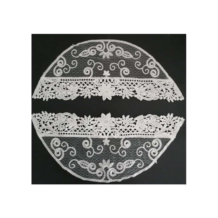 Guipur Manga LAC-2085. Elegancia en Fibra de Leche - Flores, Abanico