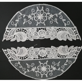 Guipur Manga LAC-2086. Elegancia en Fibra de Leche - Flores, Abanico