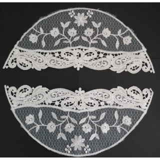 Guipur Manga LAC-2087. Elegancia en Fibra de Leche - Flores, Abanico