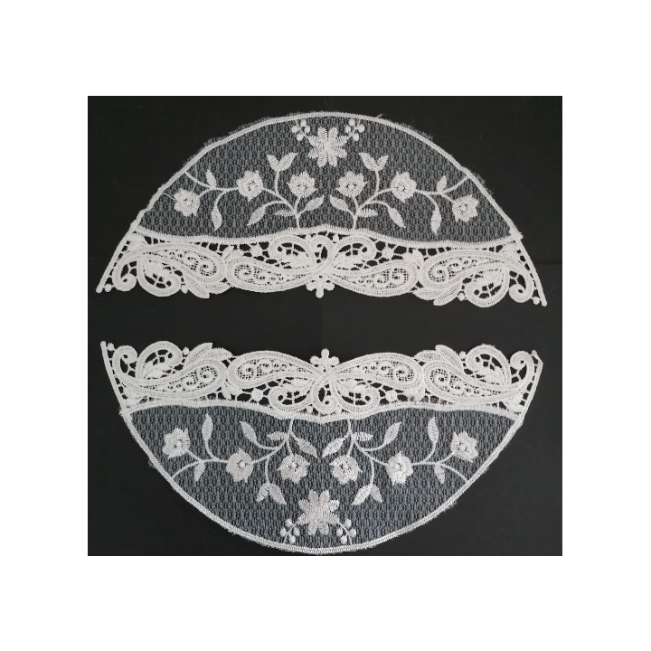 Guipur Manga LAC-2087. Elegancia en Fibra de Leche - Flores, Abanico