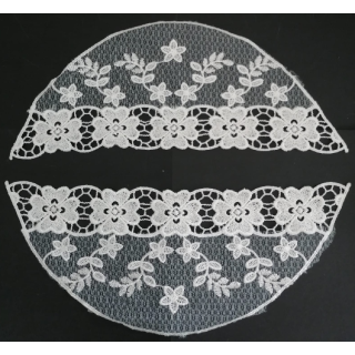 Guipur Manga LAC-2088. Elegancia en Fibra de Leche - Flores, Abanico