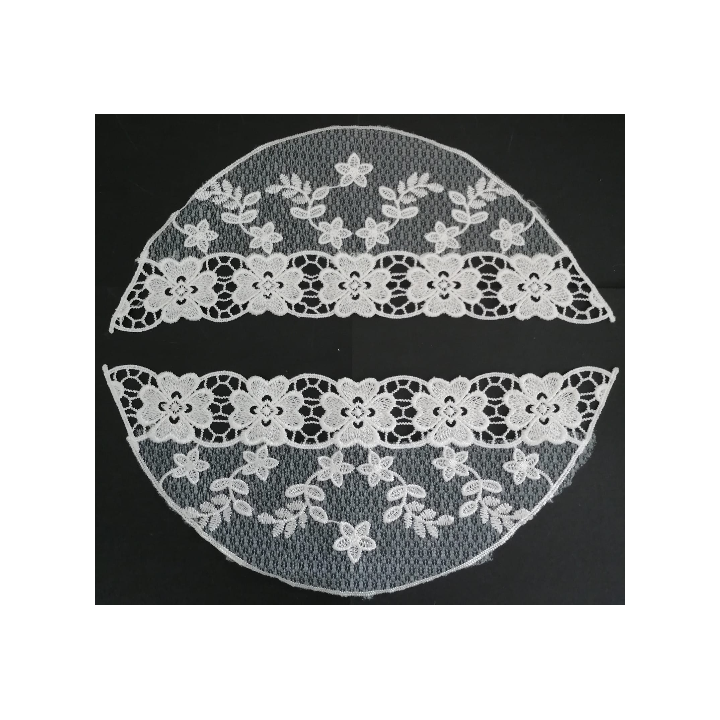 Guipur Manga LAC-2088. Elegancia en Fibra de Leche - Flores, Abanico