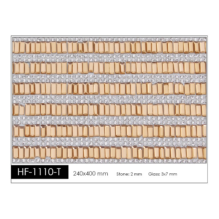 Pedrería con Estilo HF-1110-T aplicación a base de calor.