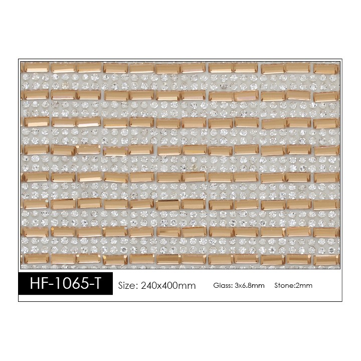 Pedrería con Estilo HF-1065-T aplicación a base de calor.