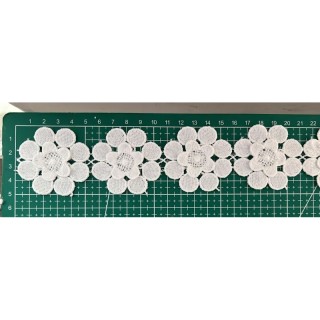 Guipur MAC-1023 Encaje en Fibra de Leche: Escalera, Estrella y Rombos