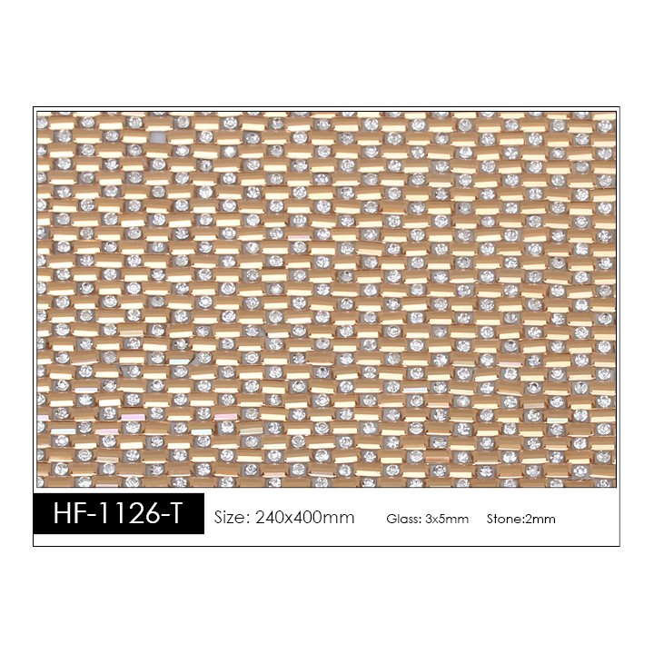 Pedrería con Estilo HF-1126-T aplicación a base de calor.