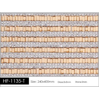 Pedrería con Estilo HF-1135-T aplicación a base de calor.