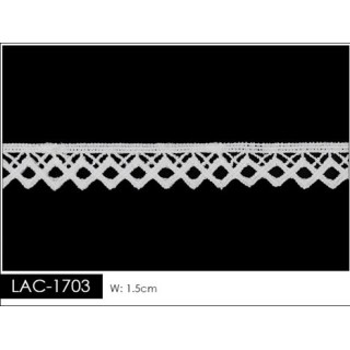 Guipur LAC-1703 Encaje en Fibra de Leche: Escalera, Estrella y Rombos