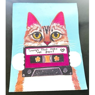 Parche decorado MAC-PAT-1111 con lentejuelas, perlas y barbas.