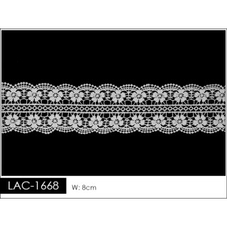 Guipur LAC-1668 Encaje en Fibra de Leche: Escalera, Estrella y Rombos