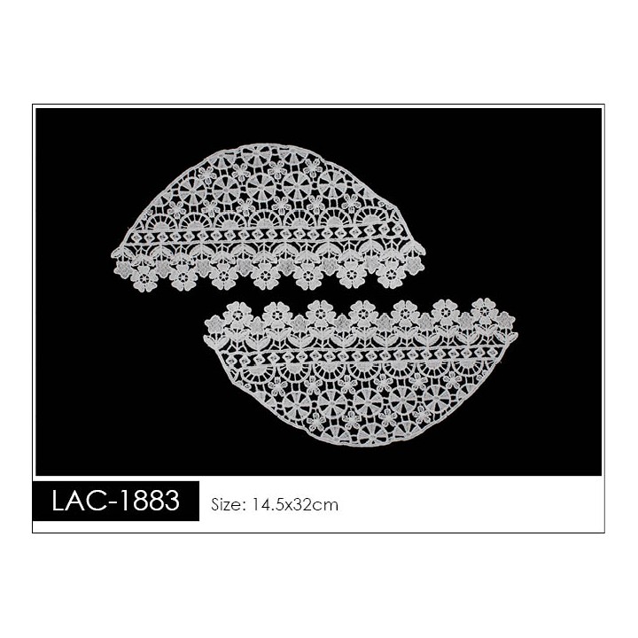 Guipur Manga LAC-1883. Elegancia en Fibra de Leche - Flores, Abanico