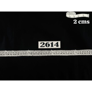 Guipur LAC-2614 Encaje en Fibra de Leche: Escalera, Estrella y Rombos