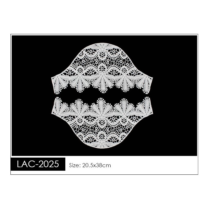 Guipur Manga LAC-2025. Elegancia en Fibra de Leche - Flores, Abanico