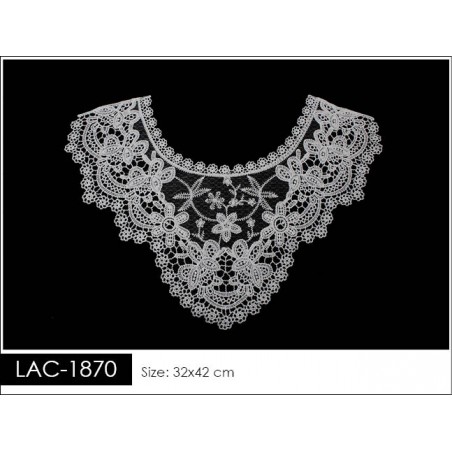 CUELLO ORGANZA FLORES  Pieza LAC-1870