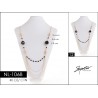 Cristal Hexagon Negro Collar Docena NL-1068