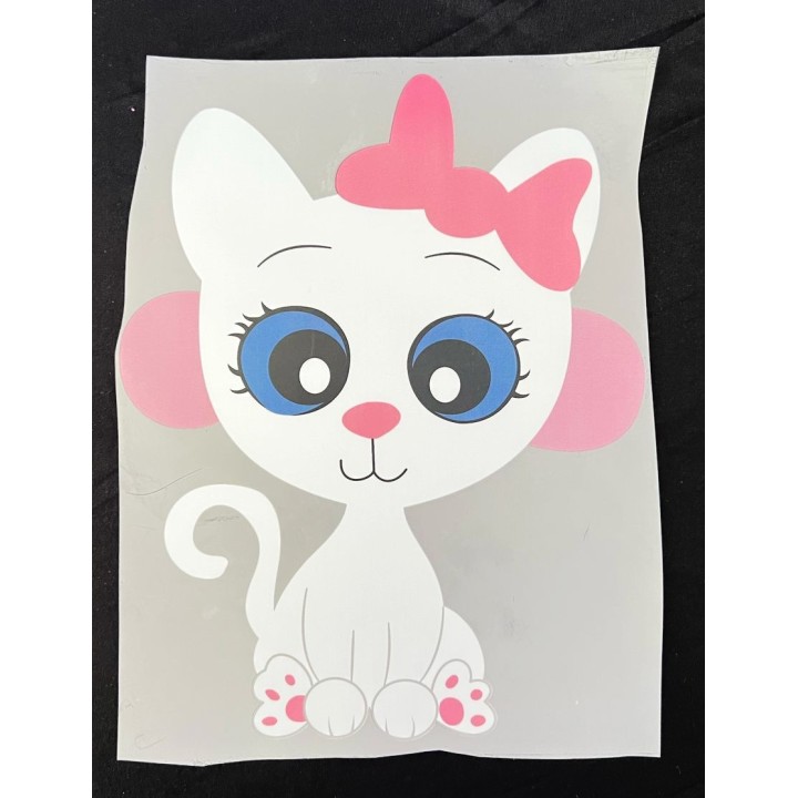 Parche decorado MAC-PAT-1018 con lentejuelas, perlas y barbas.