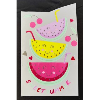 Parche decorado MAC-PAT-1020 con lentejuelas, perlas y barbas.